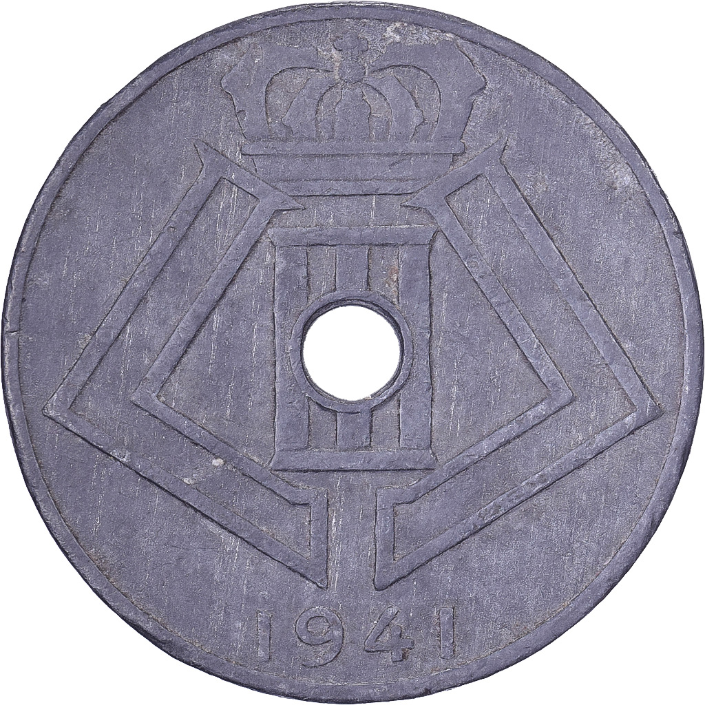 Belgium, Napoleon III, 10 Centimes, 1941, Brussels, Zinc, , KM:126