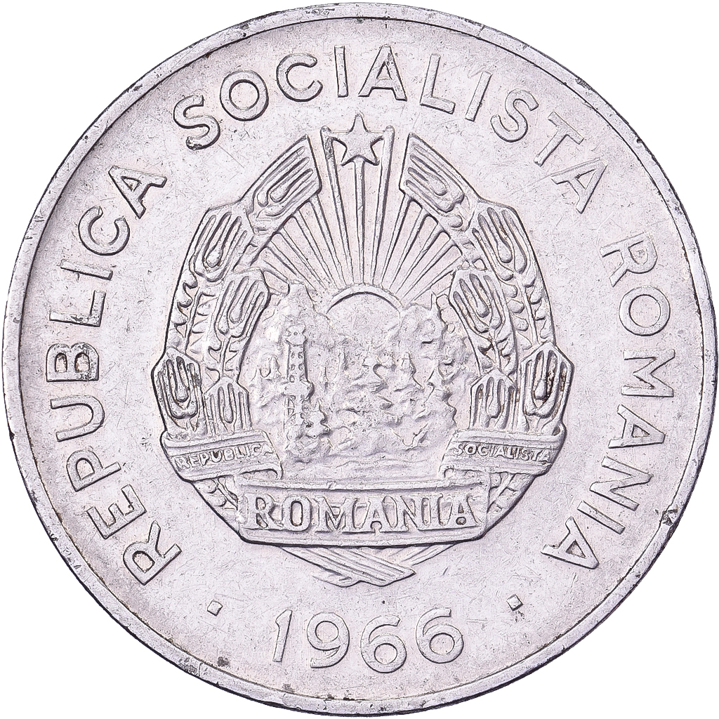 Romania, 25 Bani, 1966, Nickel Clad Steel, , KM:94