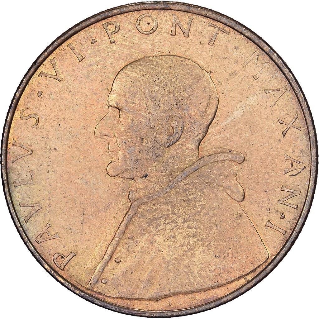 Vatican, Paul VI, 20 Lire, 1963, Rome, Aluminum-Bronze, , KM:80.1