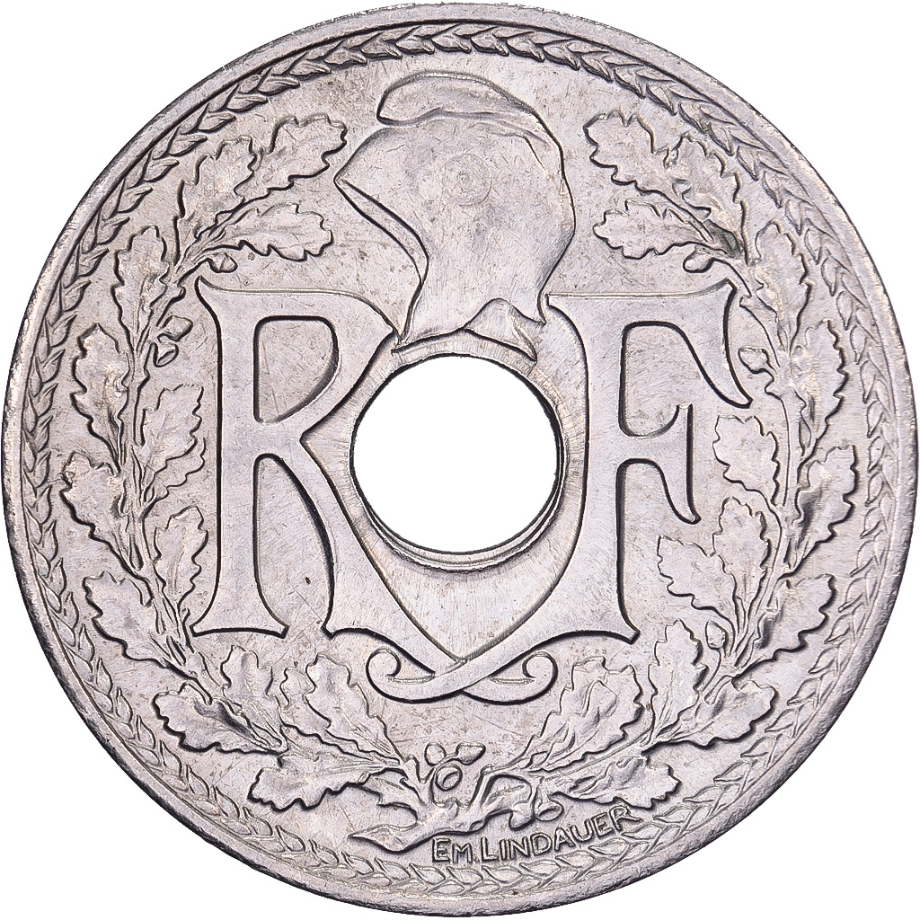 France, 25 Centimes, Lindauer, .1939., Paris, Nickel-Bronze, 
