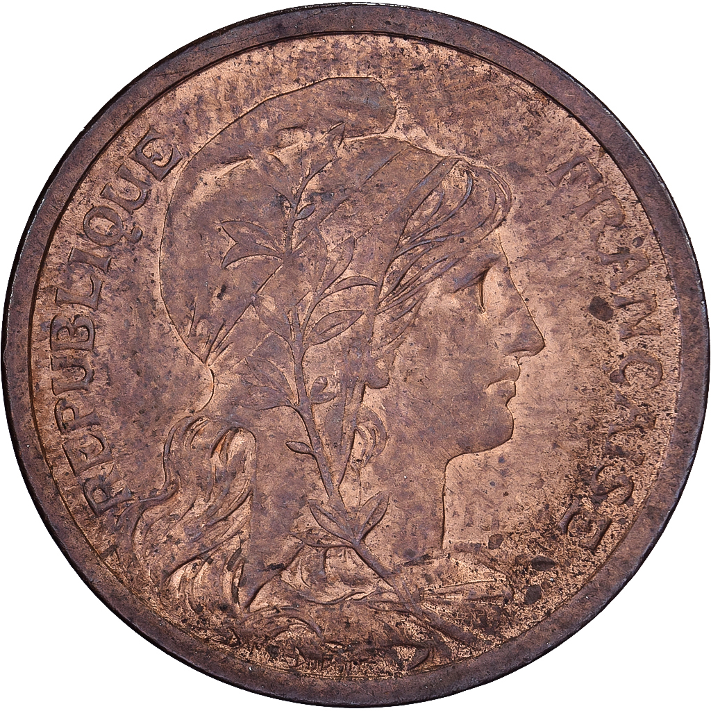 France, 2 Centimes, Dupuis, 1898, Paris, Bronze, , Gadoury:107, KM:841