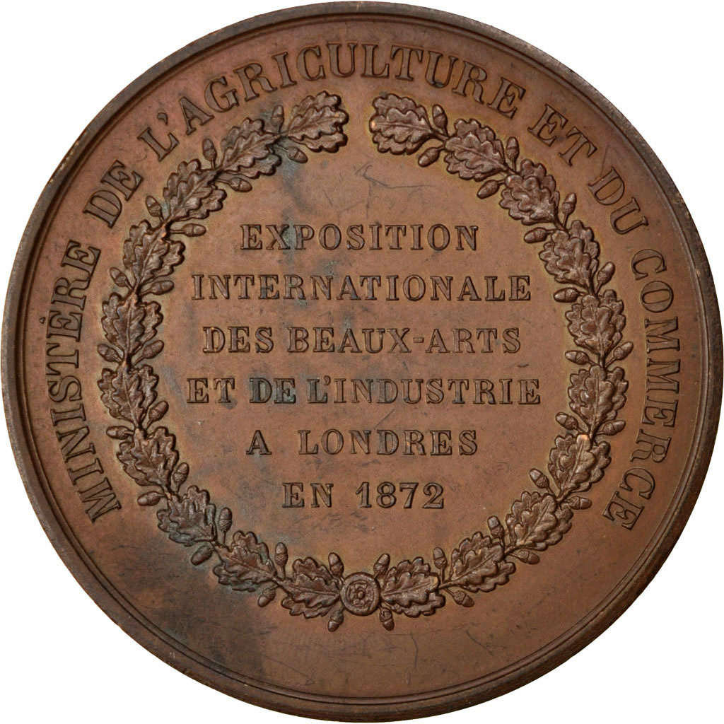 Frankrijk, Medaille, French Third Republic, 1872, Koper, Gayrard, ZF+