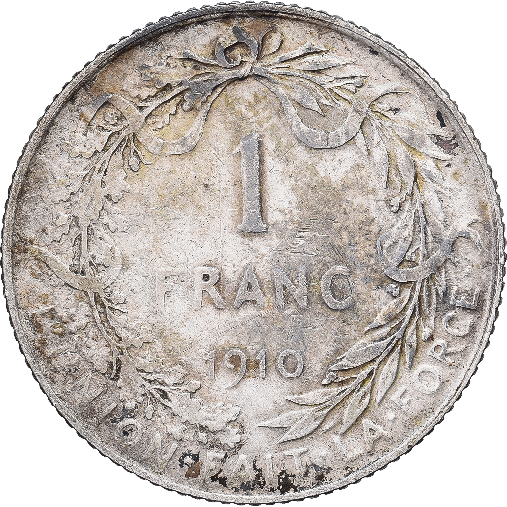 Belgium, Albert I, Franc, 1910, Brussels, Silver, VF, KM:72