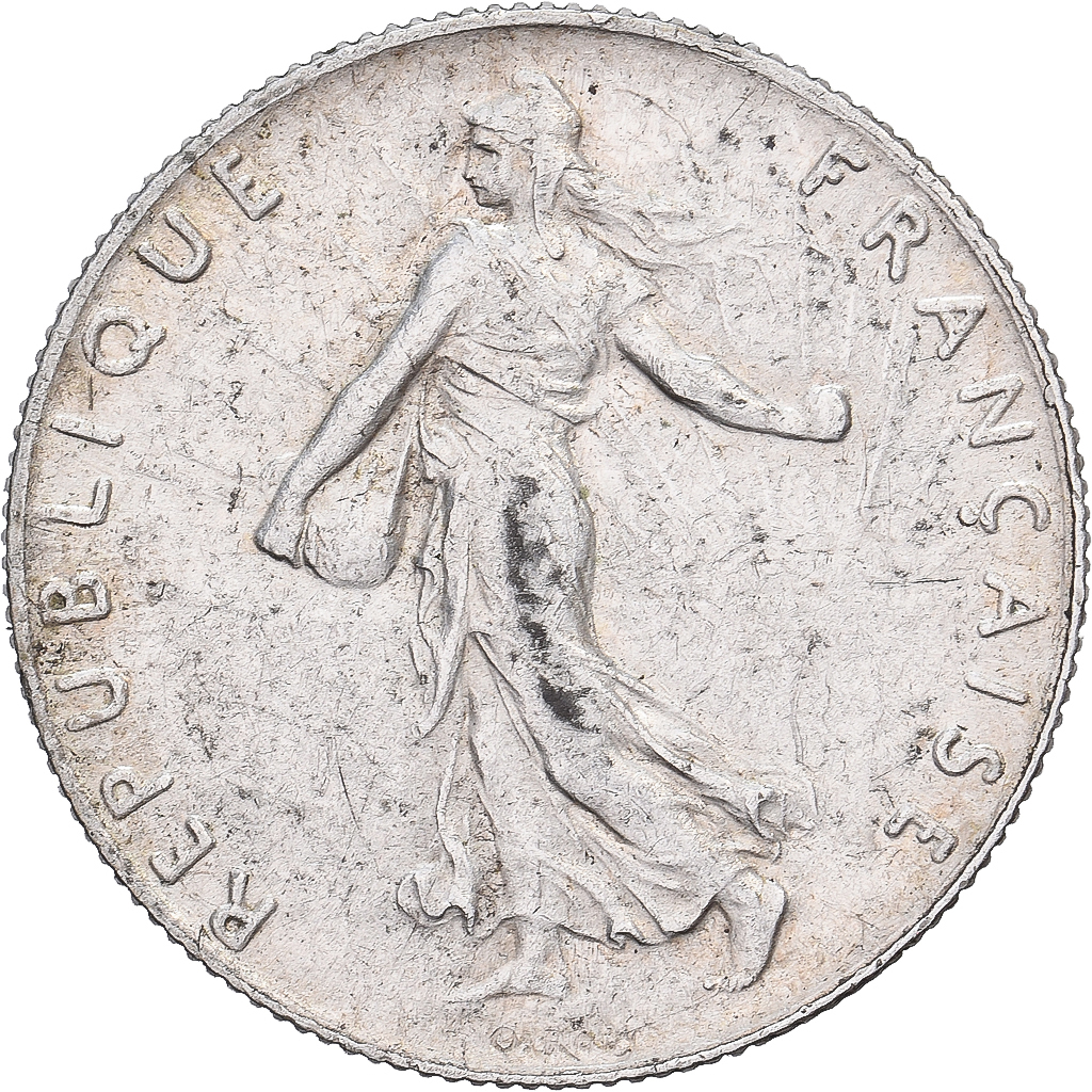 France, 50 Centimes, Semeuse, 1913, Paris, Silver, AU, Gadoury:420