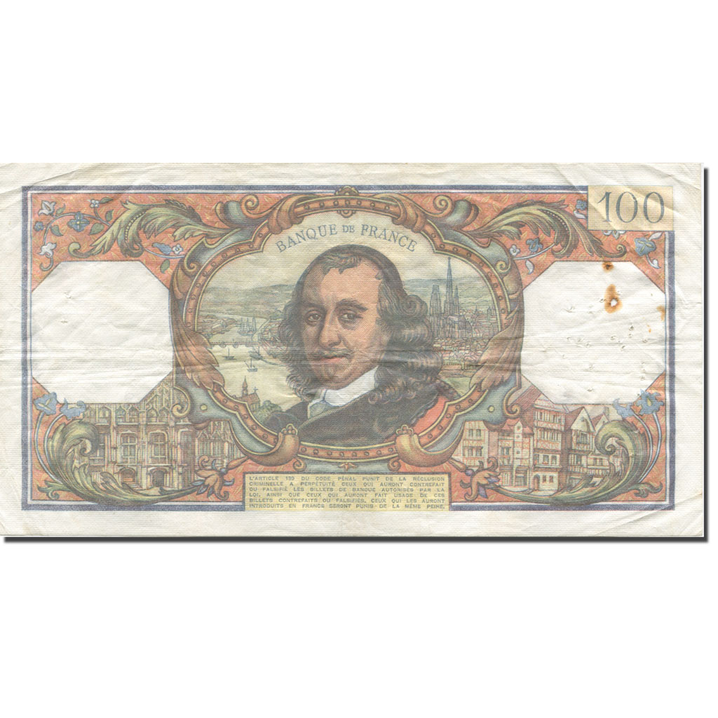France, 100 Francs, Corneille, 1976, 1976-08-05, EF(40-45), Fayette:65.54