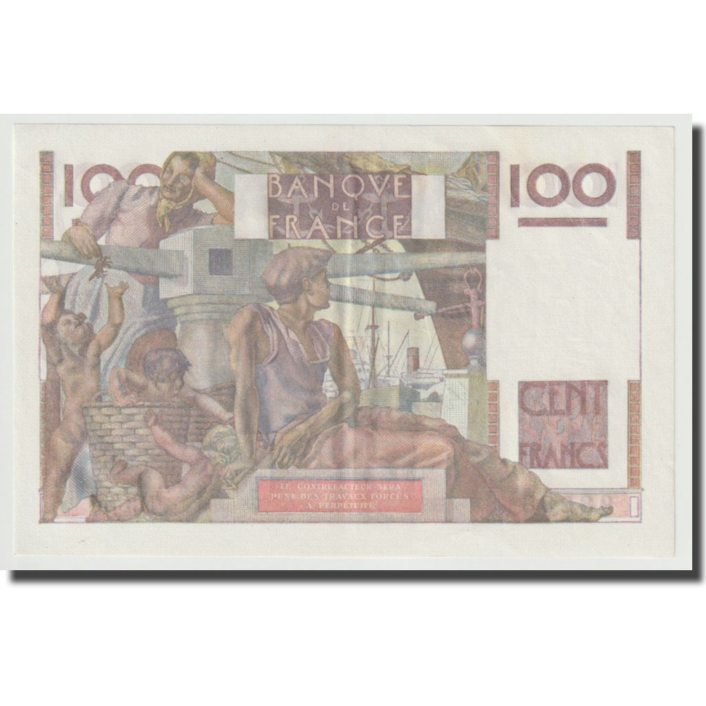 France, 100 Francs, Jeune Paysan, 1950, 1950-06-29, UNC(65-70), Fayette:28.25