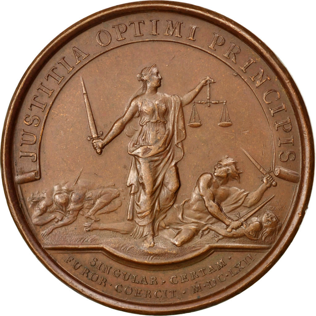 Frankrijk, Medaille, Louis XIV, Koper, PR, Divo:67