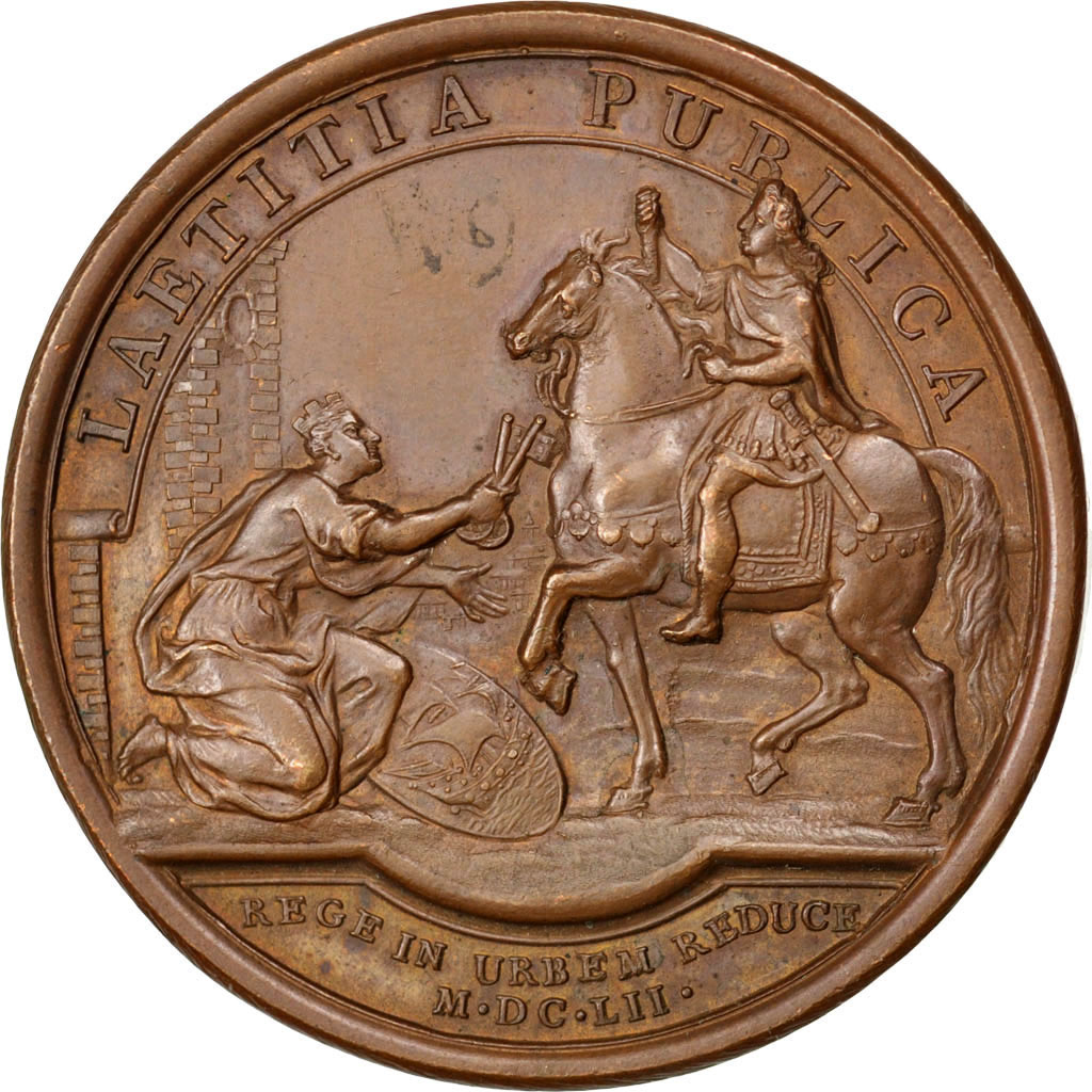 France, Medal, Louis XIV, Politics, Society, War, , Copper, Divo:33