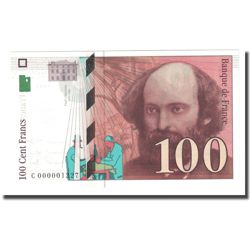 Frankrijk, 100 Francs, Cézanne, 1997, Petit numéro, NIEUW, Fayette:74.1