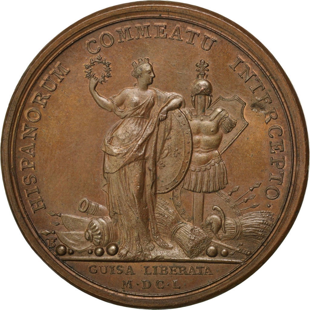 Frankrijk, Medaille, Louis XIV, Koper, Mauger, ZF+, Divo:30