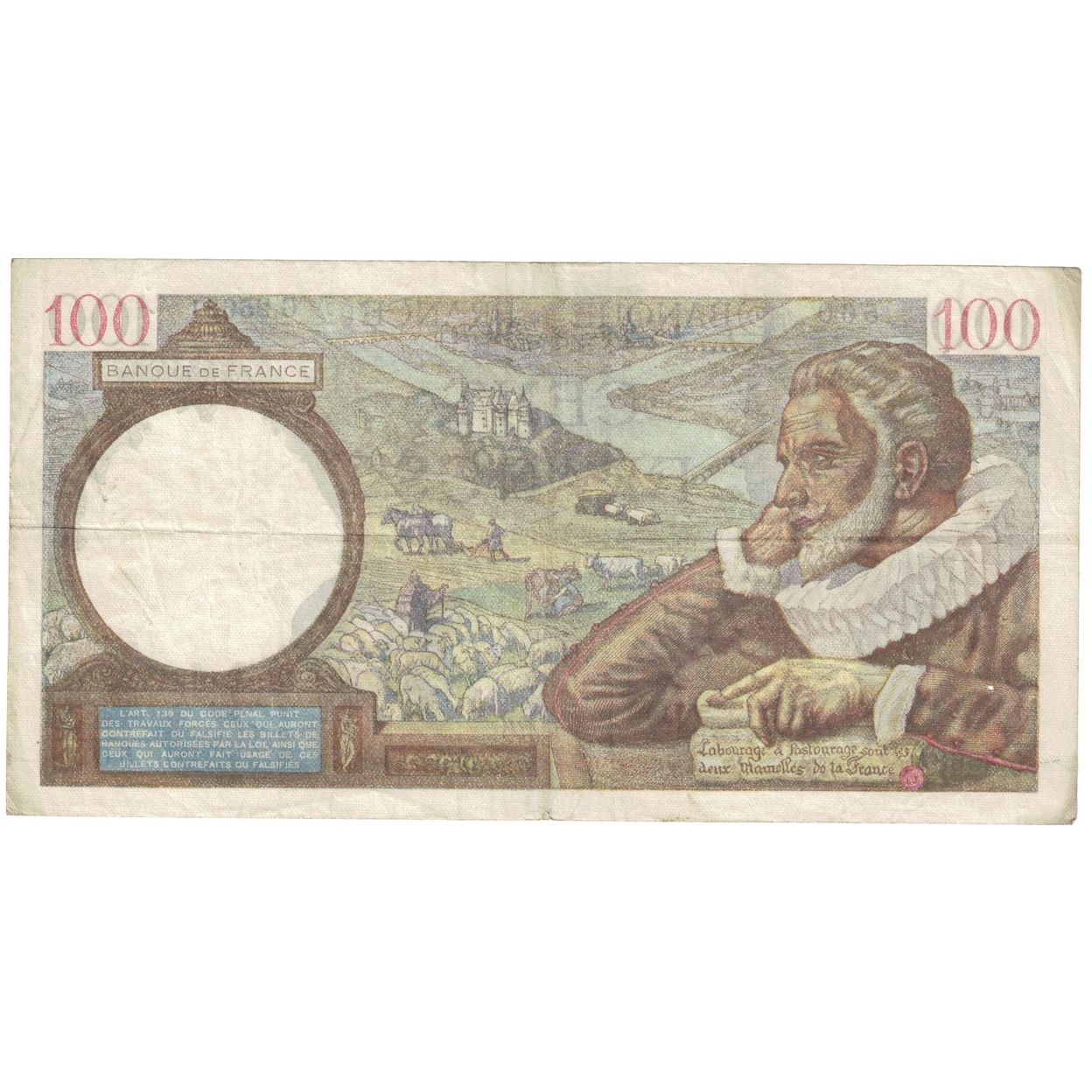 France, 100 Francs, Sully, 1941, 1941-11-06, EF(40-45), Fayette:26.60, KM:94