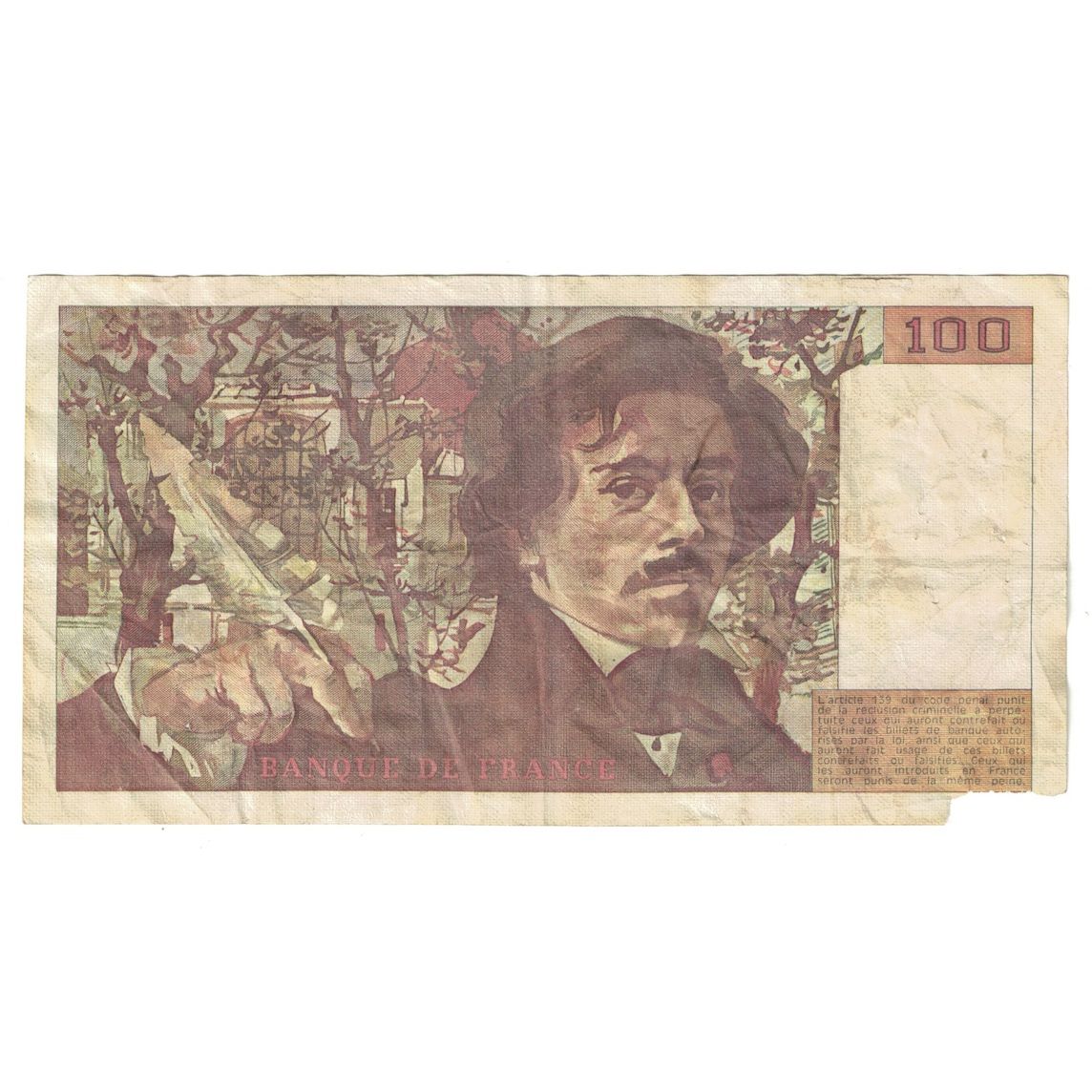 Francia, 100 Francs, Delacroix, 1980, RC+, Fayette:69.04a, KM:154b