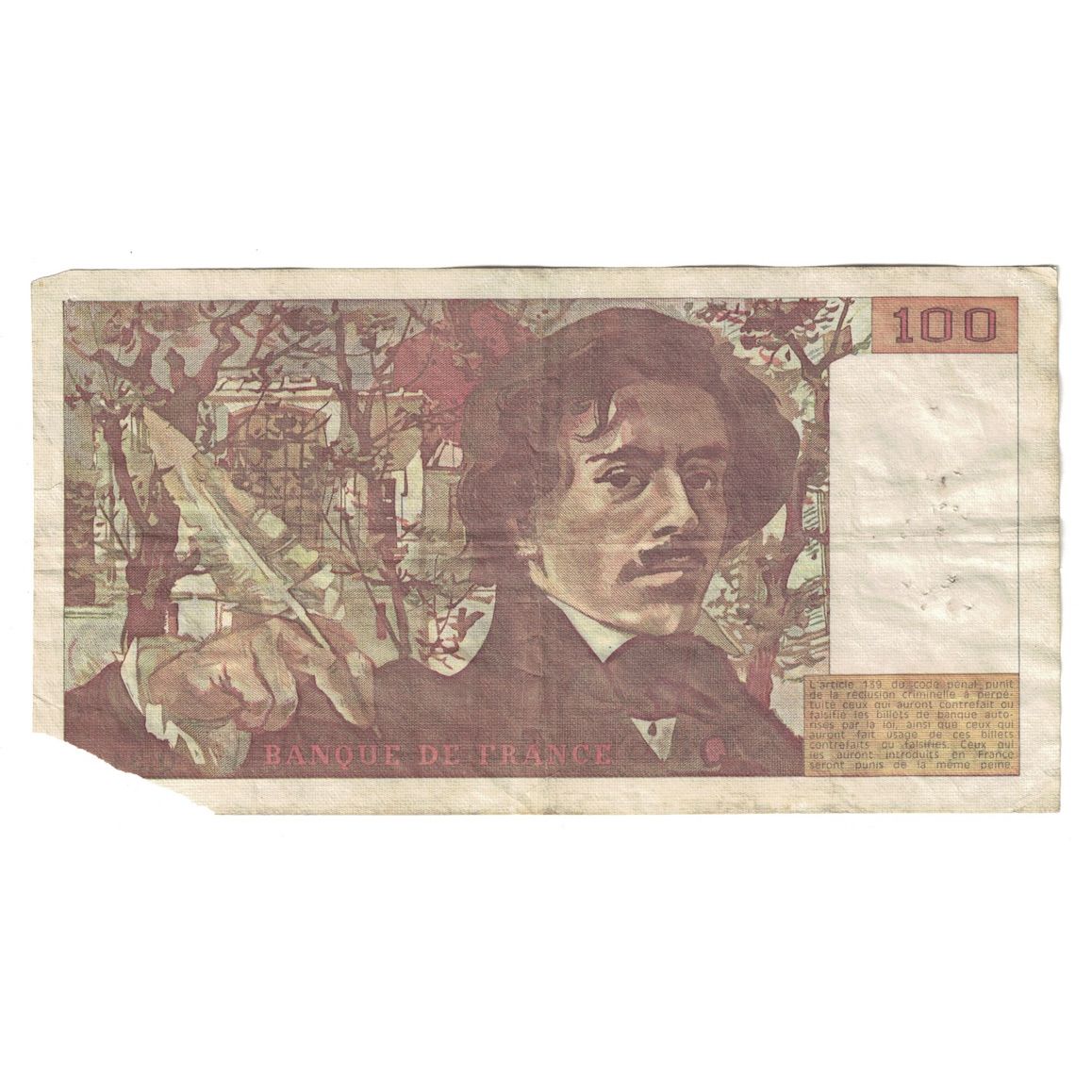 Francia, 100 Francs, Delacroix, 1980, RC+, Fayette:69.04b, KM:154b