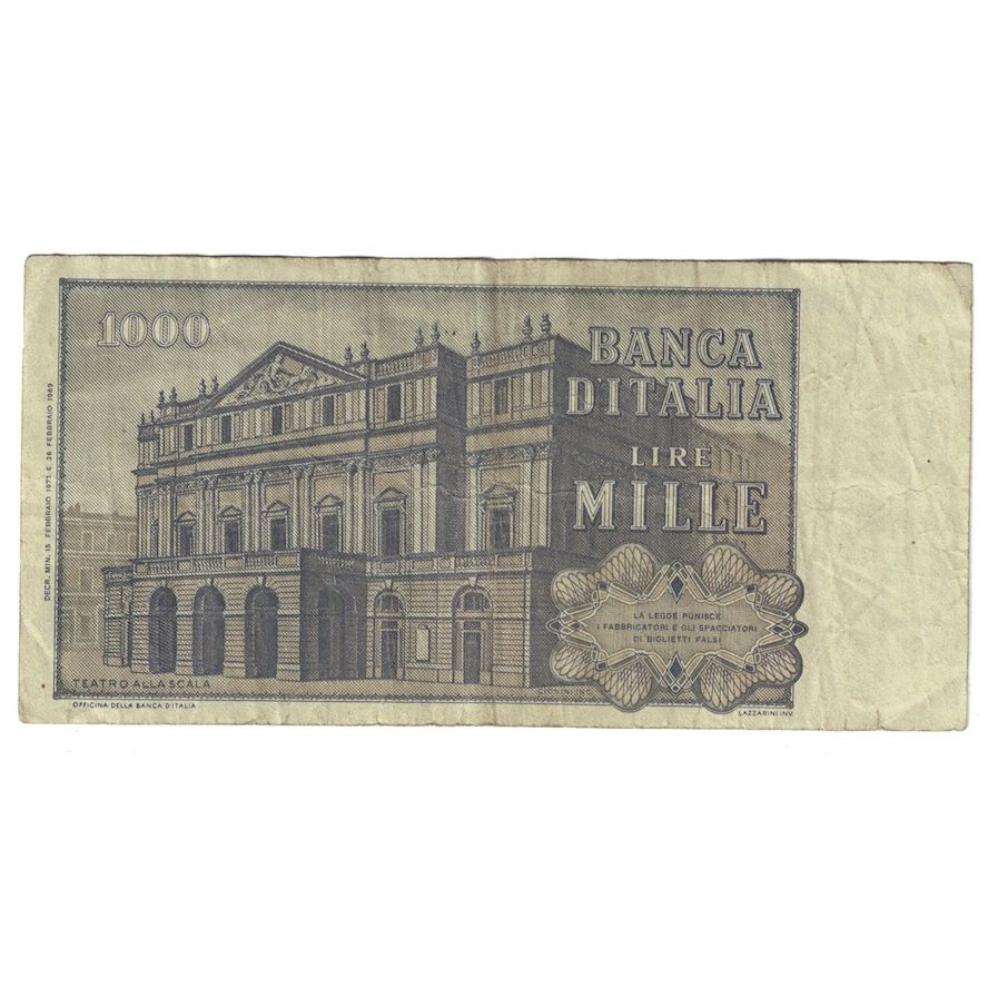 Billete, 1000 Lire, 1973, Italia, 1973-02-15, KM:101c, RC+
