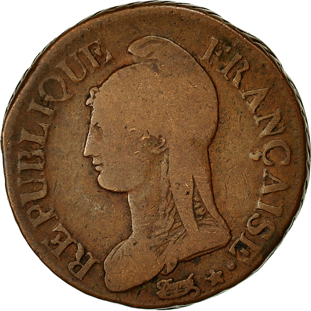 Coin, France, Dupré, 5 Centimes, AN 5, Orléans, , Bronze, KM:640.9