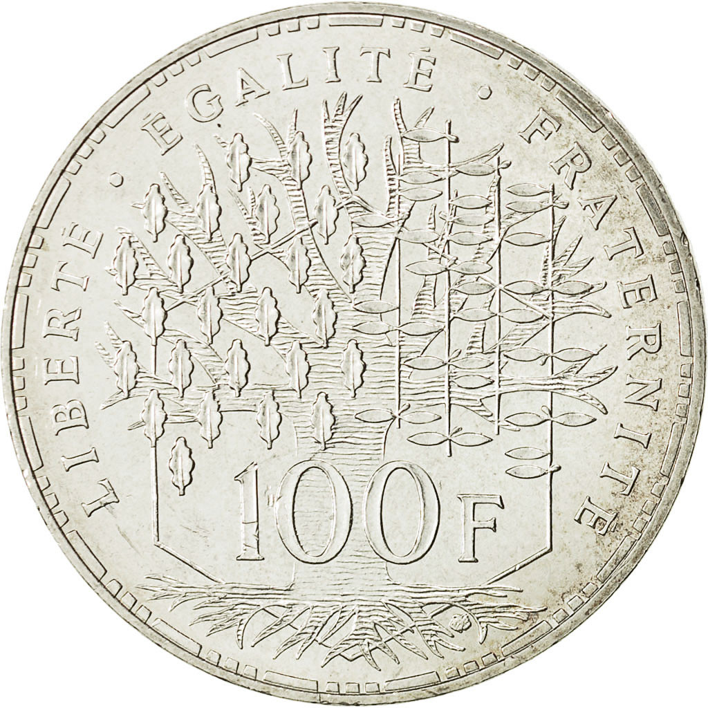 Coin, France, Panthéon, 100 Francs, 1990, Paris, , Silver, KM:951.1