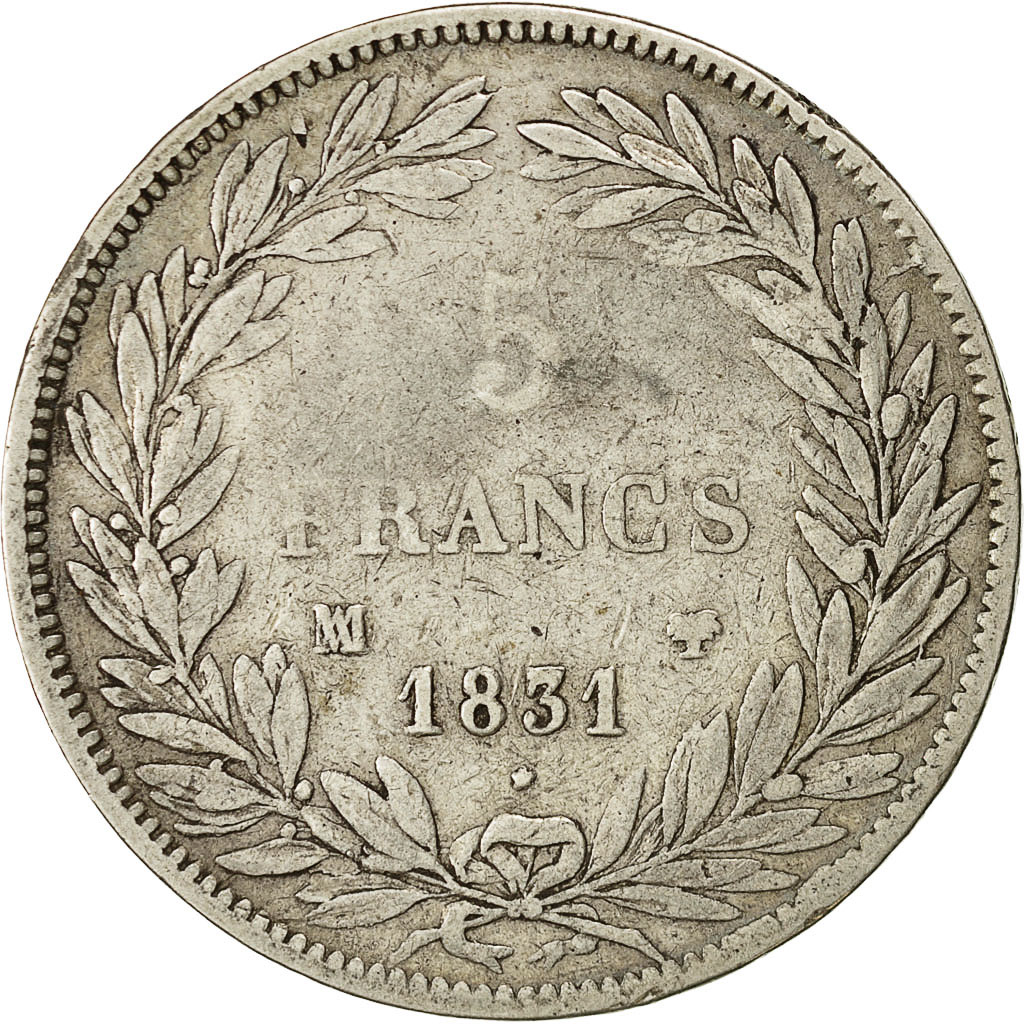Coin, France, Louis-Philippe, 5 Francs, 1831, Marseille, , Silver