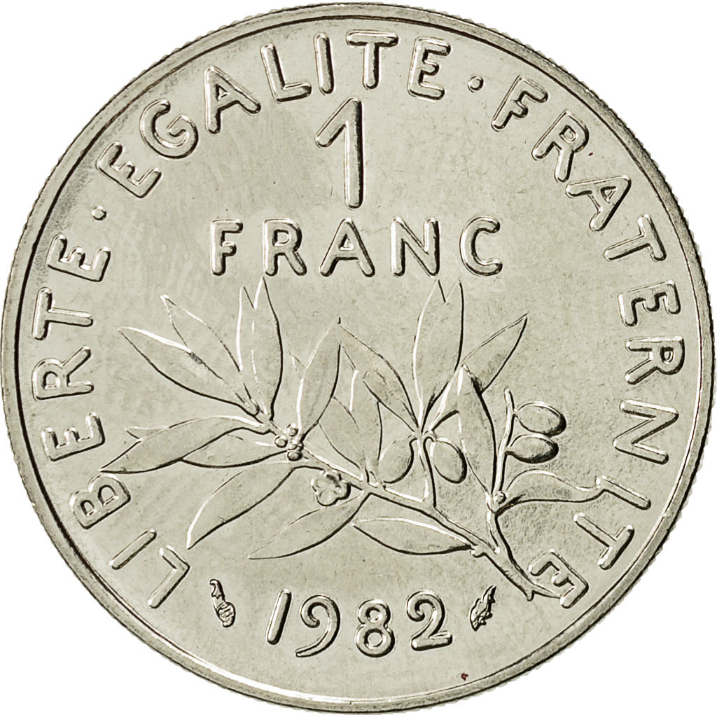 Coin, France, Semeuse, Franc, 1982, Paris, , Nickel, KM:925.1, Gadoury:474