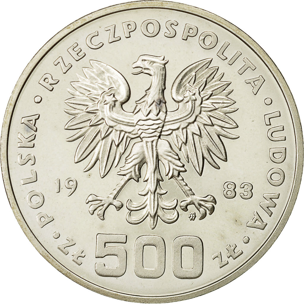 Coin, Poland, 500 Zlotych, 1983, Warsaw, , Silver, KM:Pr496