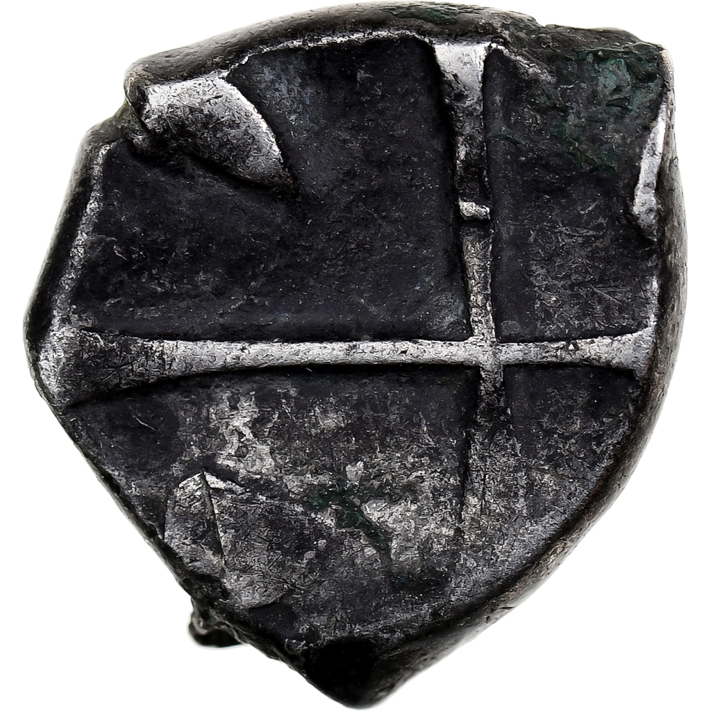 Volcae Tectosages, Drachme "à la tête cubiste", 1st century BC, Silver