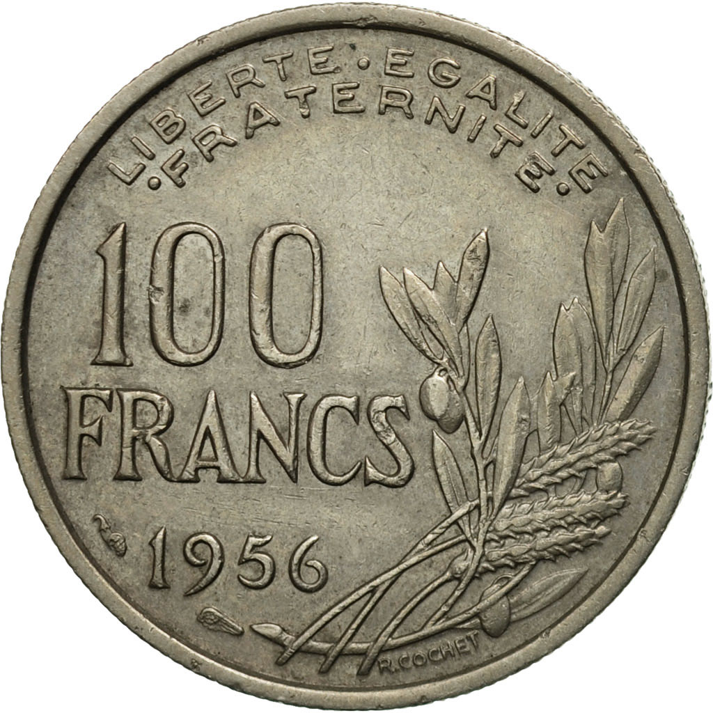Coin, France, Cochet, 100 Francs, 1956, Paris, , Copper-nickel