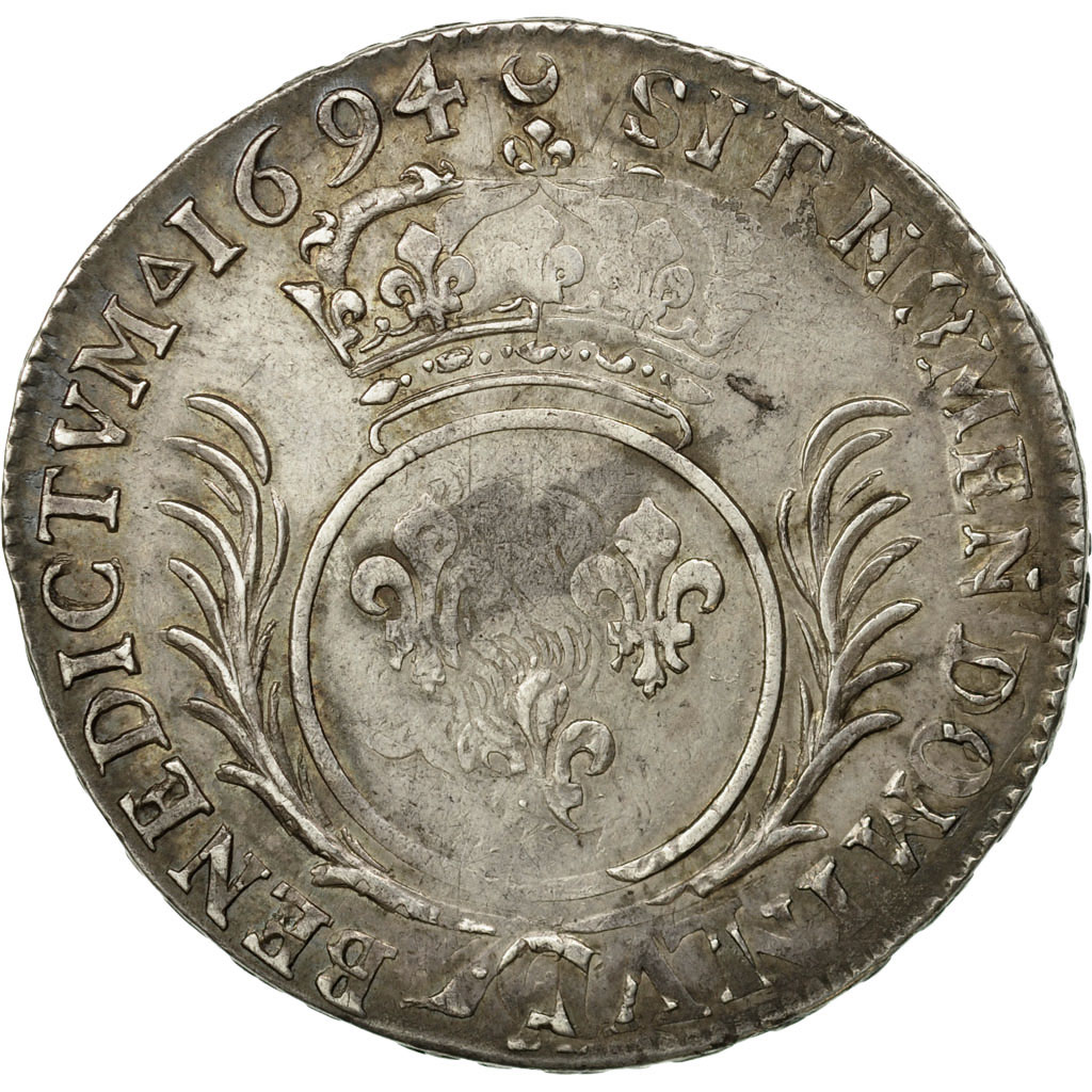 Coin, France, Louis XIV, Écu aux palmes, Ecu, 1694, Paris, , Silver