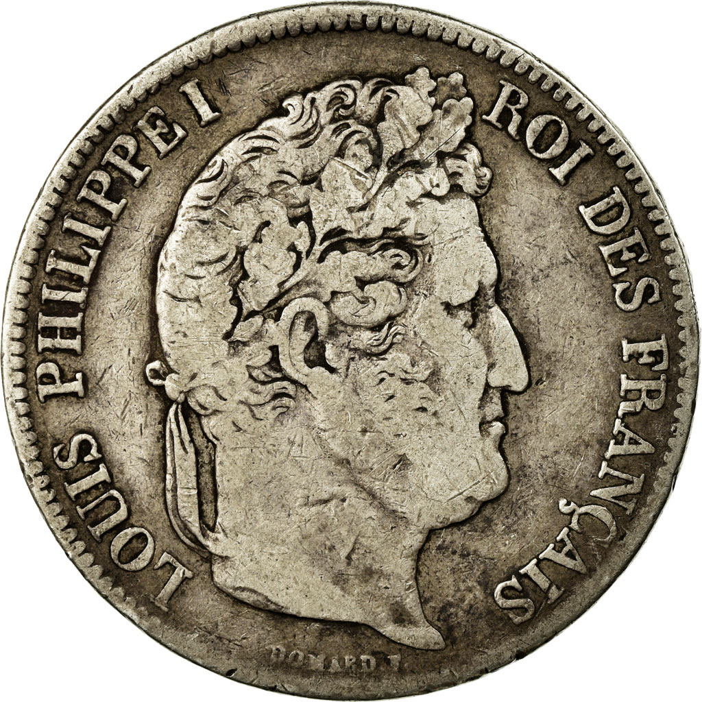 Coin, France, Louis-Philippe, 5 Francs, 1834, Toulouse, , Silver