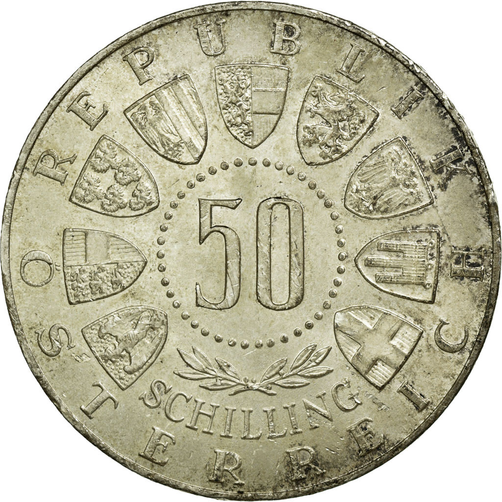 Coin, Austria, 50 Schilling, Undated (1963), , Silver, KM:2894