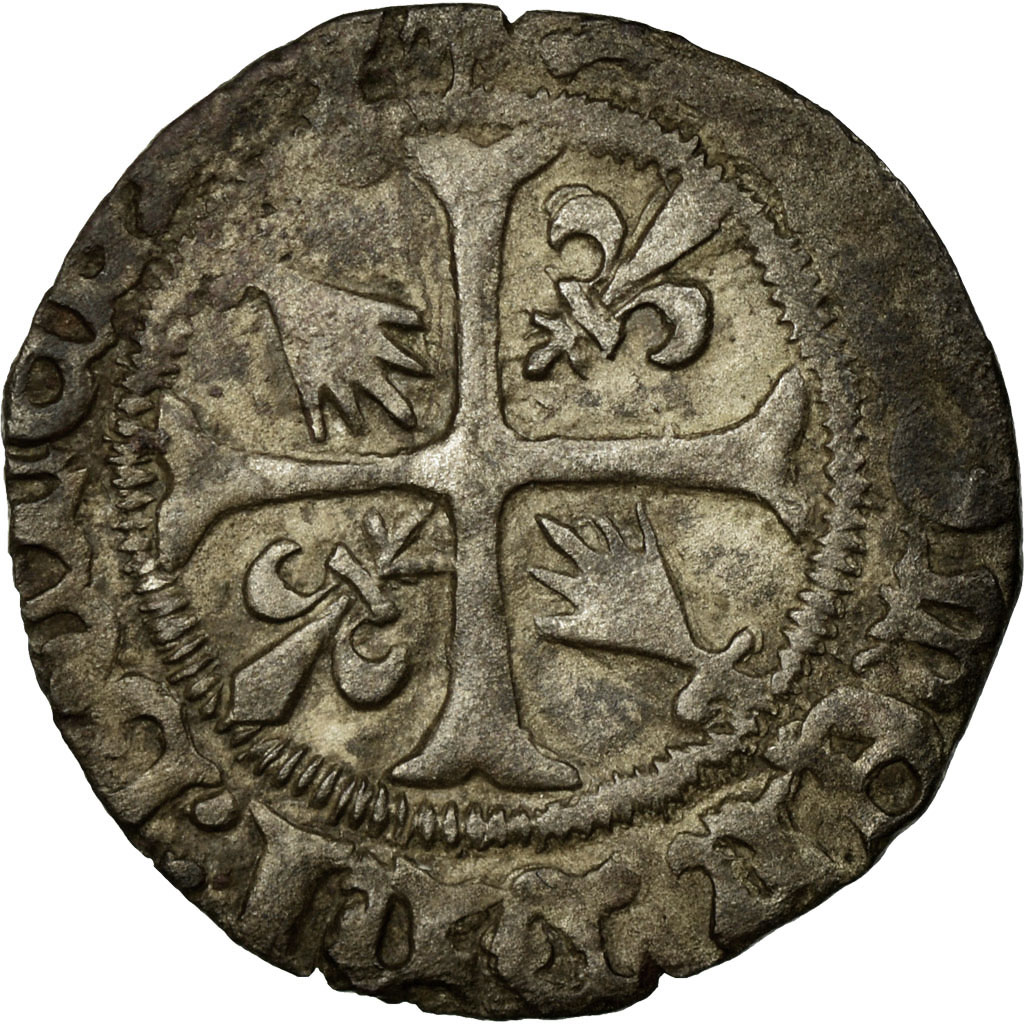 Coin, France, Charles VIII, Hardi, Nantes, , Billon, Duplessy:599