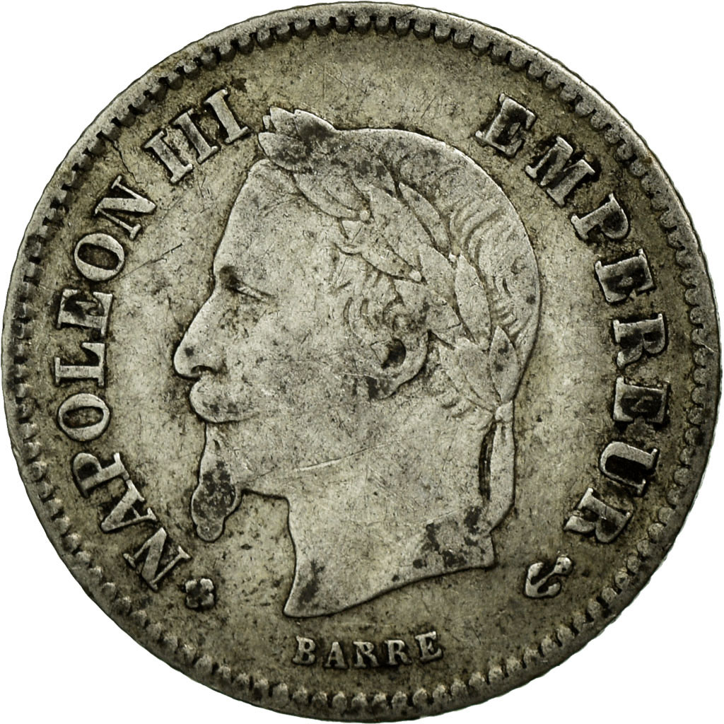 Coin, France, Napoleon III, Napoléon III, 20 Centimes, 1868, Strasbourg