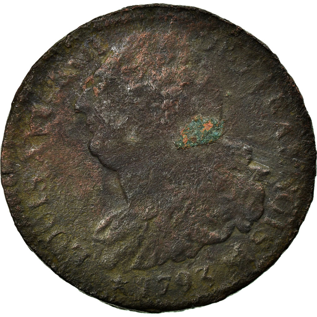 Coin, France, 2 sols françois, 2 Sols, 1793, Marseille, , Bronze
