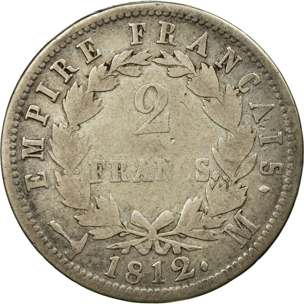 Coin, France, Napoléon I, 2 Francs, 1812, Toulouse, , Silver, KM:693.10