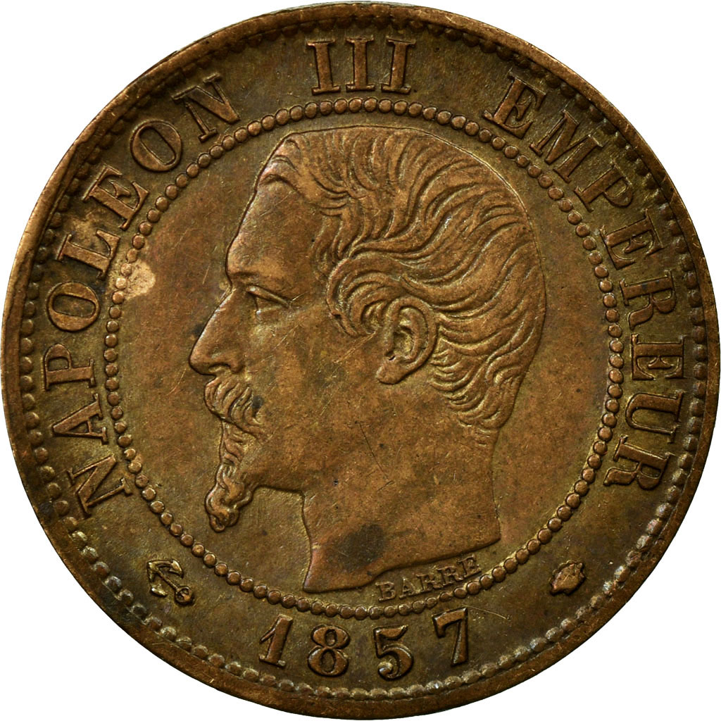 Coin, France, Napoleon III, Napoléon III, Centime, 1857, Marseille, 