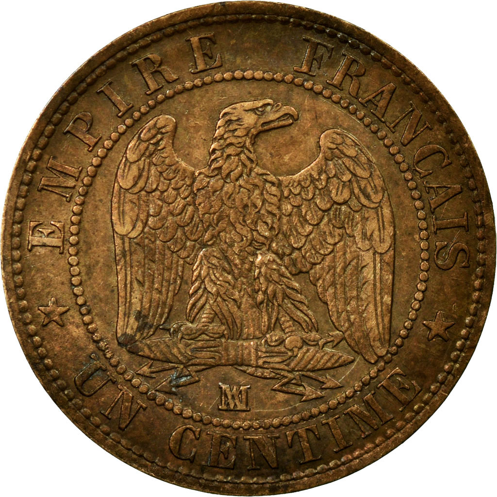 Coin, France, Napoleon III, Napoléon III, Centime, 1857, Marseille, 