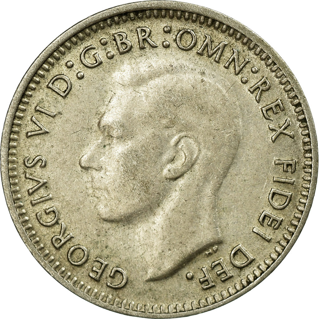 Coin, Australia, George VI, Threepence, 1949, , Silver, KM:44