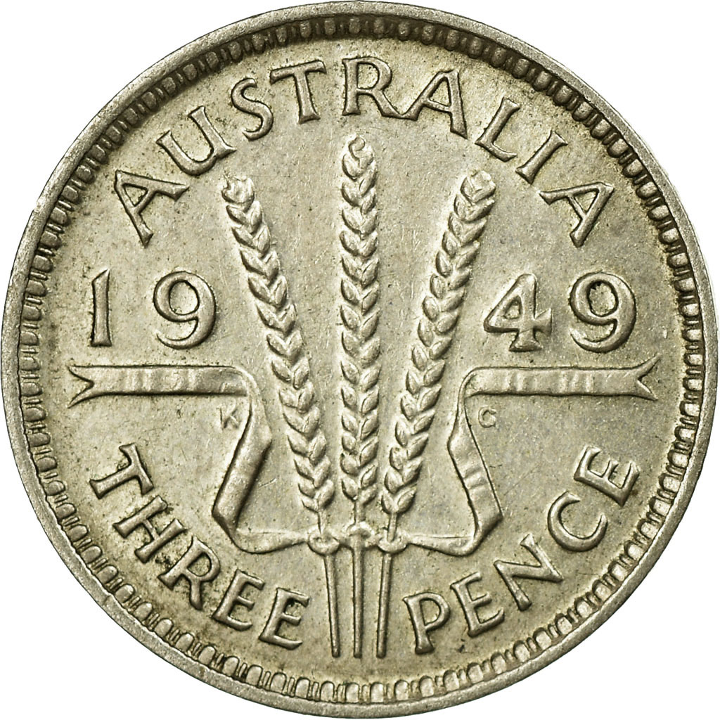 Coin, Australia, George VI, Threepence, 1949, , Silver, KM:44