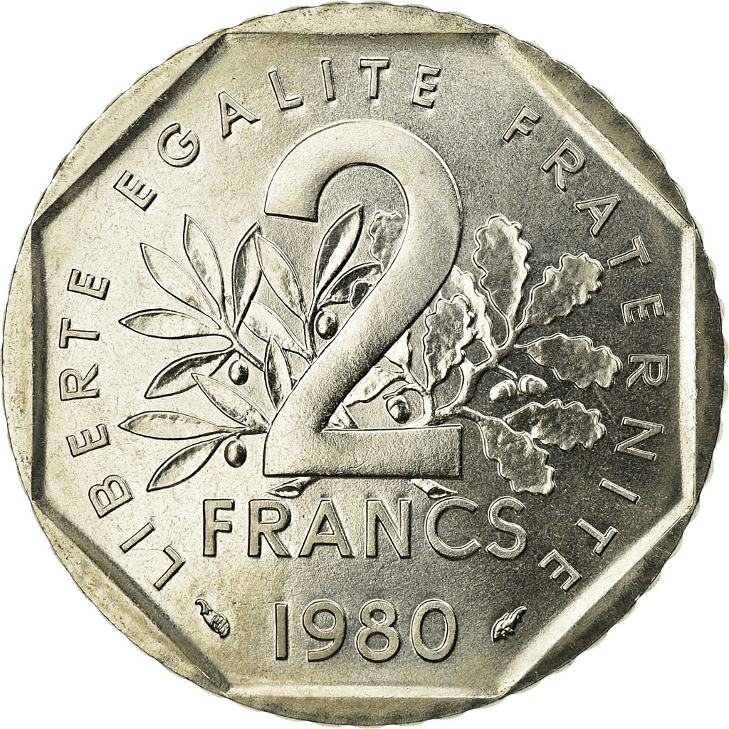 Coin, France, Semeuse, 2 Francs, 1980, , Nickel, KM:942.1, Gadoury:547