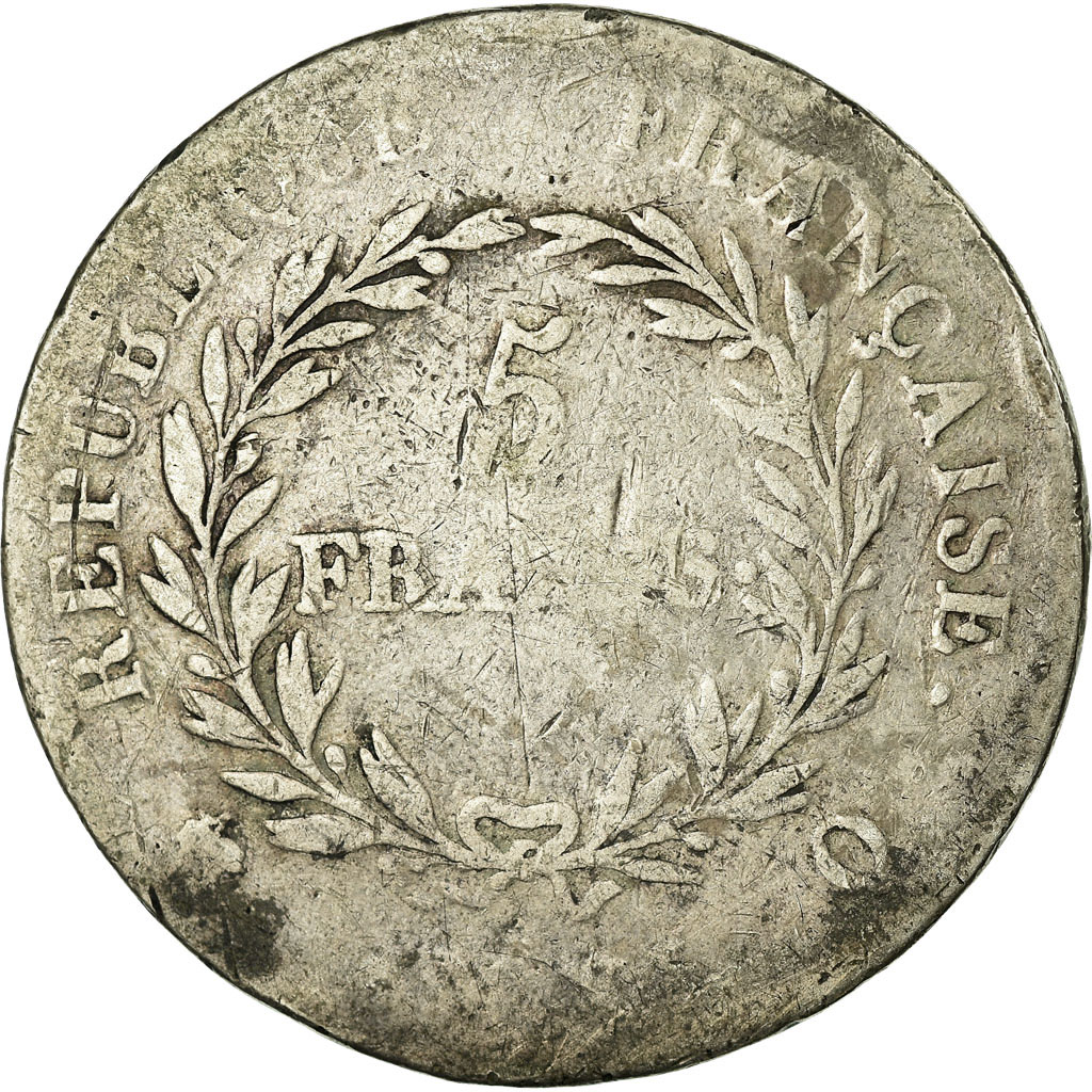 Coin, France, 5 Francs, An XI, Perpignan, , Silver, KM:650.6