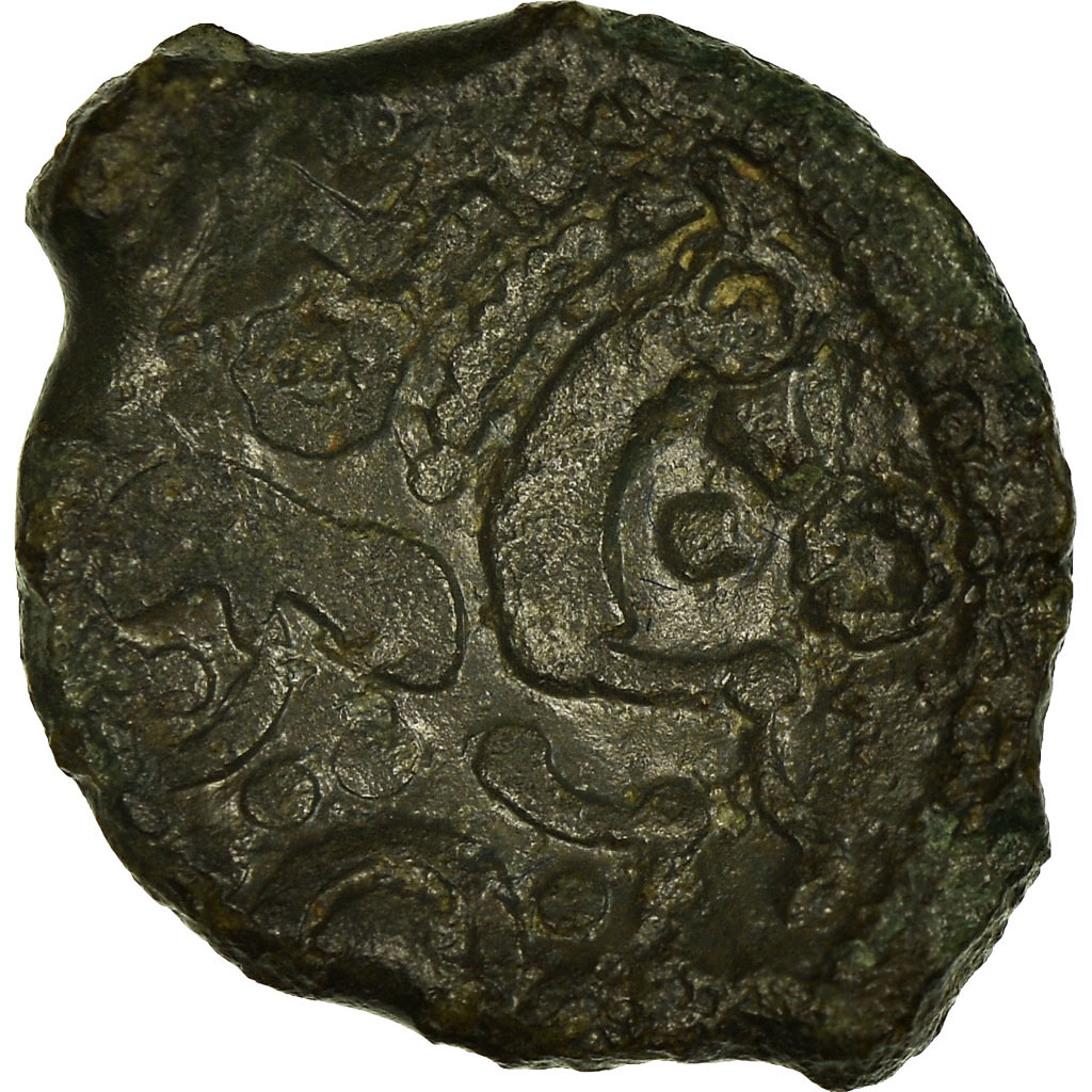Coin, Aulerci Eburovices, Bronze Æ, Rare, VF, Bronze, Delestrée:2460
