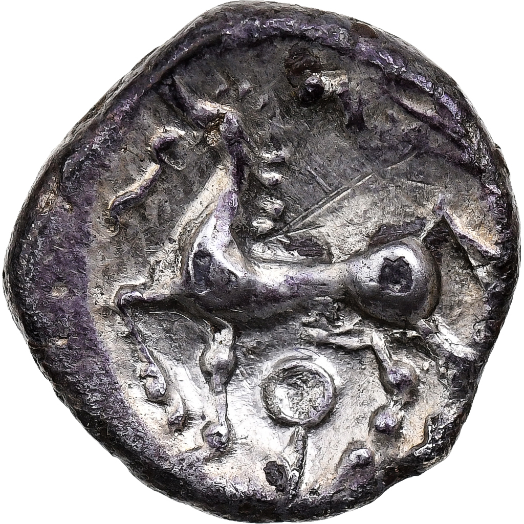 Lemovici, Bituriges Cubi, Denier au glaive, ca. 80-50 BC, Zilver, ZF