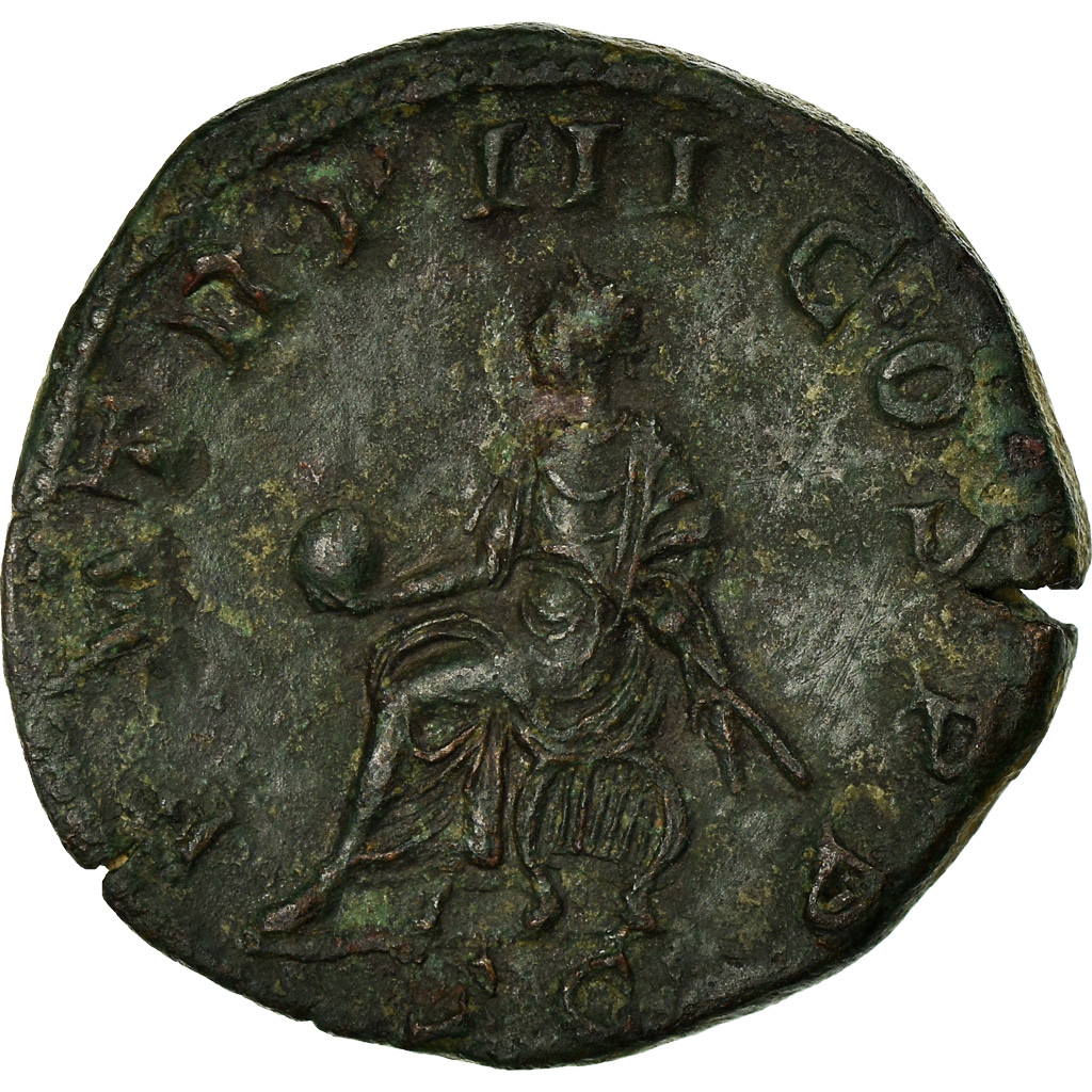Coin, Gordian III, Sestertius, Rome, , Copper, Cohen:231