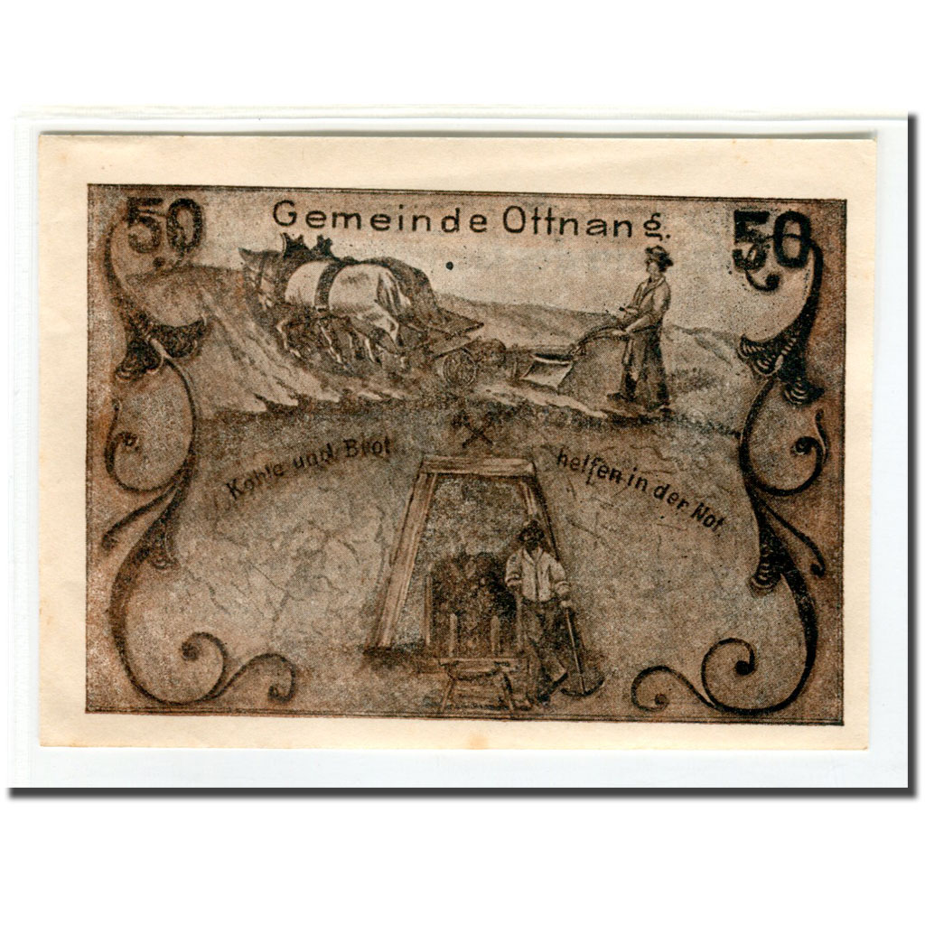 [#661281] Biljet, Oostenrijk, Ottnang, 50 Heller, personnage, 1920, 1920-01-03, 