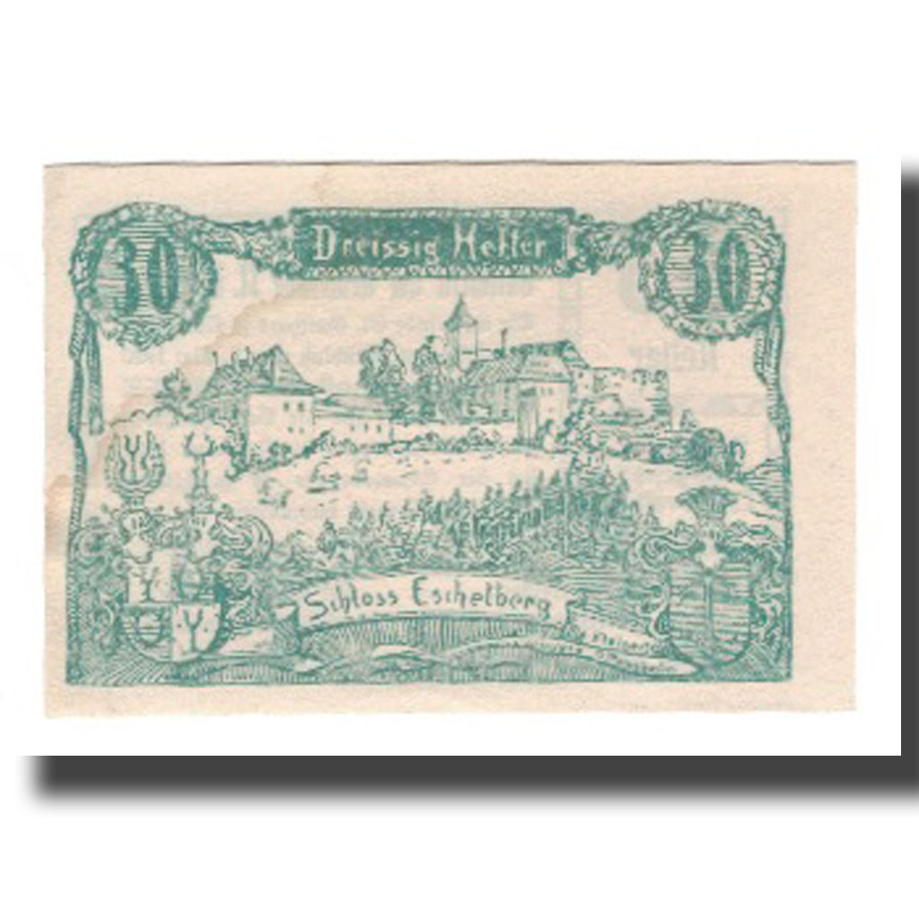 [#666185] Banknote, Austria, St. Gotthard O.Ö. Gemeinde, 30 Heller, Texte, 1920