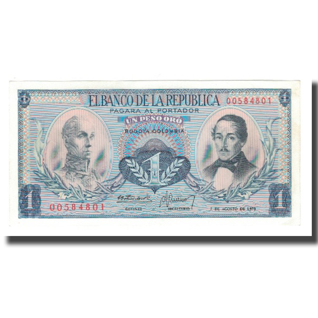 Geldschein, Kolumbien, 1 Peso Oro, 1973, 1973-08-07, KM:404e, UNZ