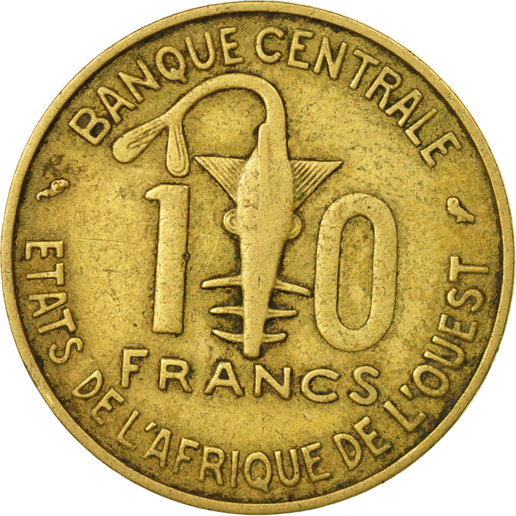 Münze, West African States, 10 Francs, 1966, Paris, S+, Aluminum-Nickel-Bronze