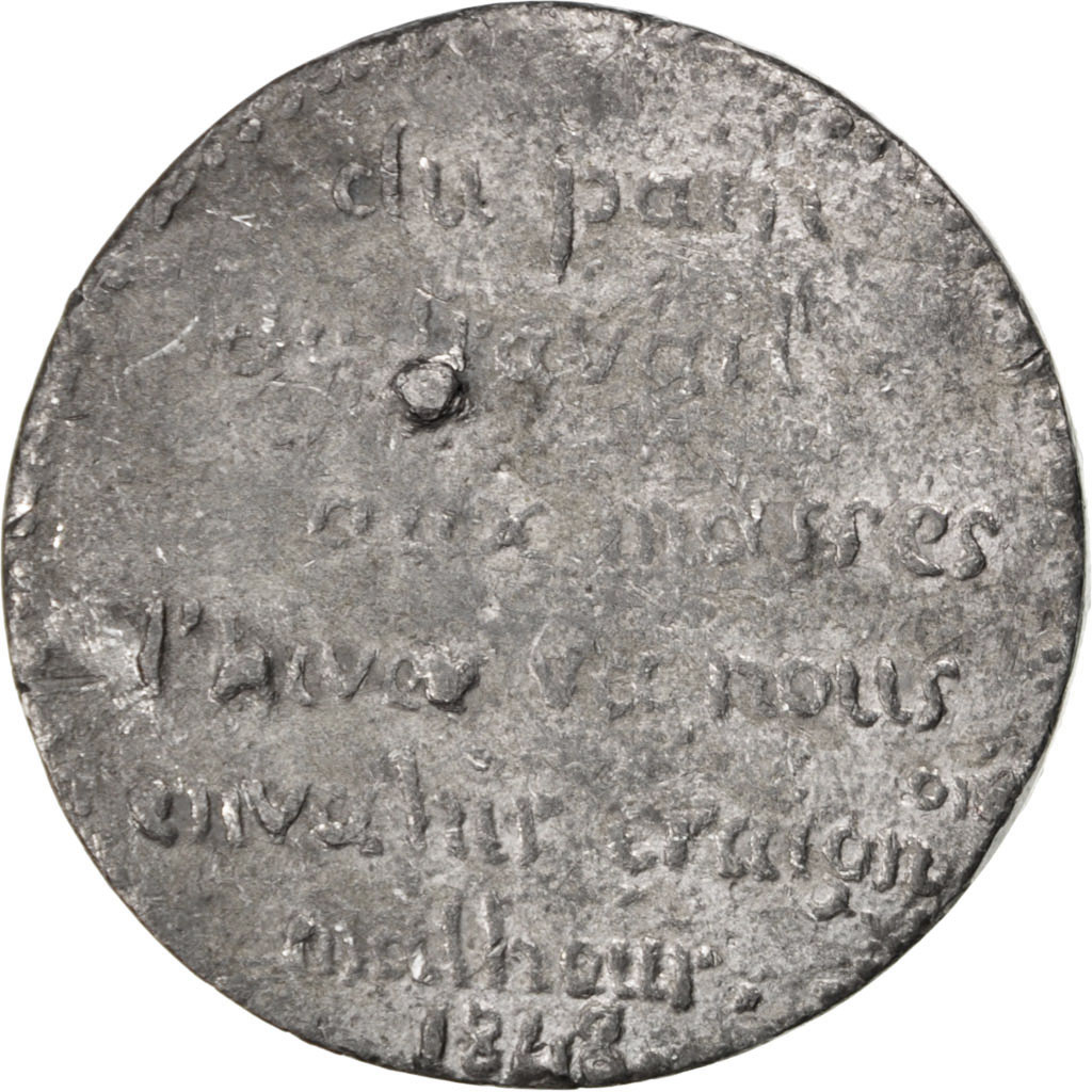 France, Medal, French Second Republic, Politics, Society, War, , Tin