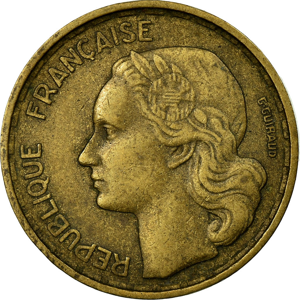Münze, Frankreich, Guiraud, 10 Francs, 1954, Beaumont - Le Roger, S+