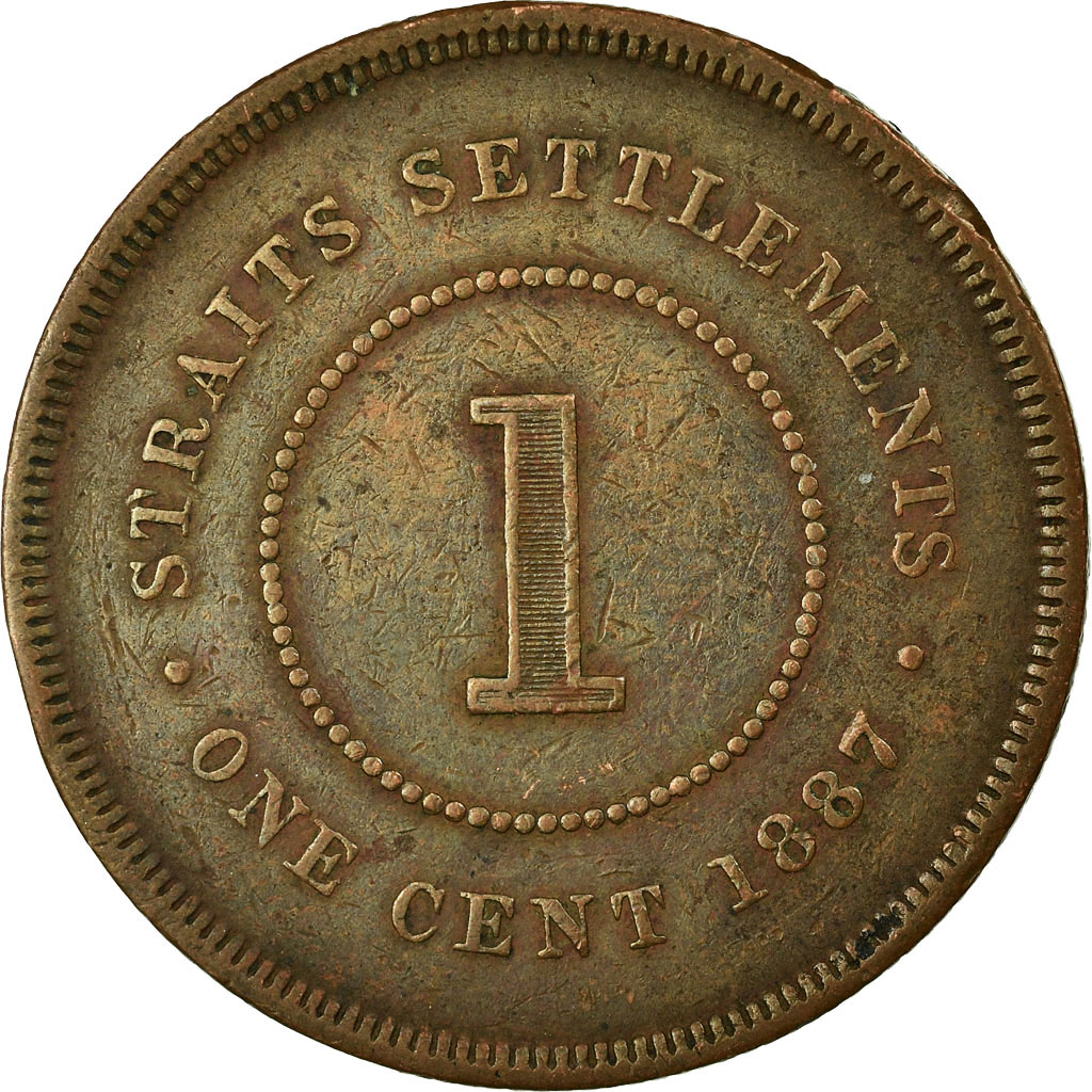 Coin, Straits Settlements, Victoria, Cent, 1887, Paris, , Bronze, KM:16