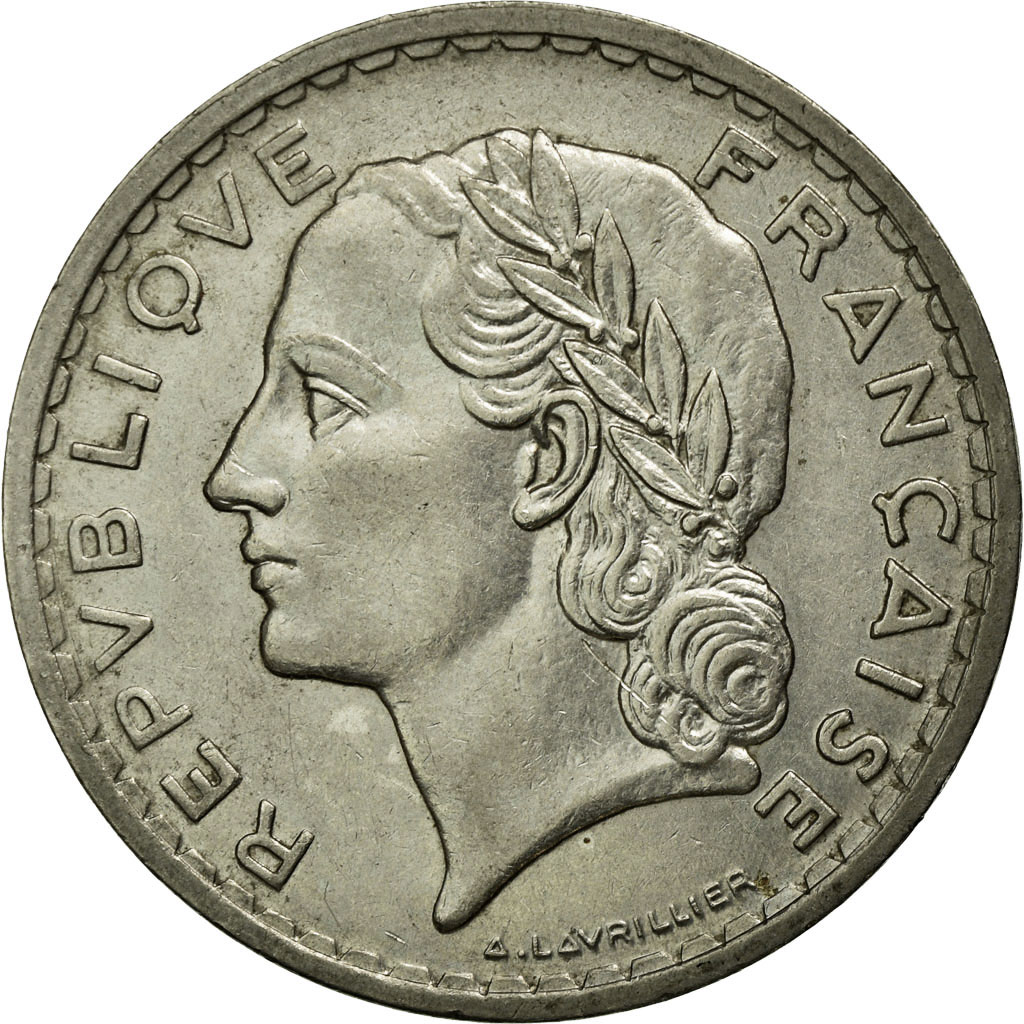 Coin, France, Lavrillier, 5 Francs, 1938, Paris, , Nickel, KM:888