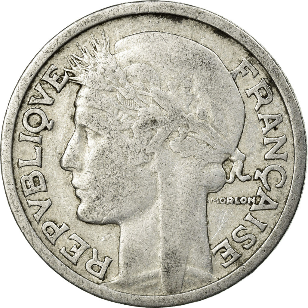 Coin, France, Morlon, 2 Francs, 1945, Beaumont - Le Roger, , Aluminum